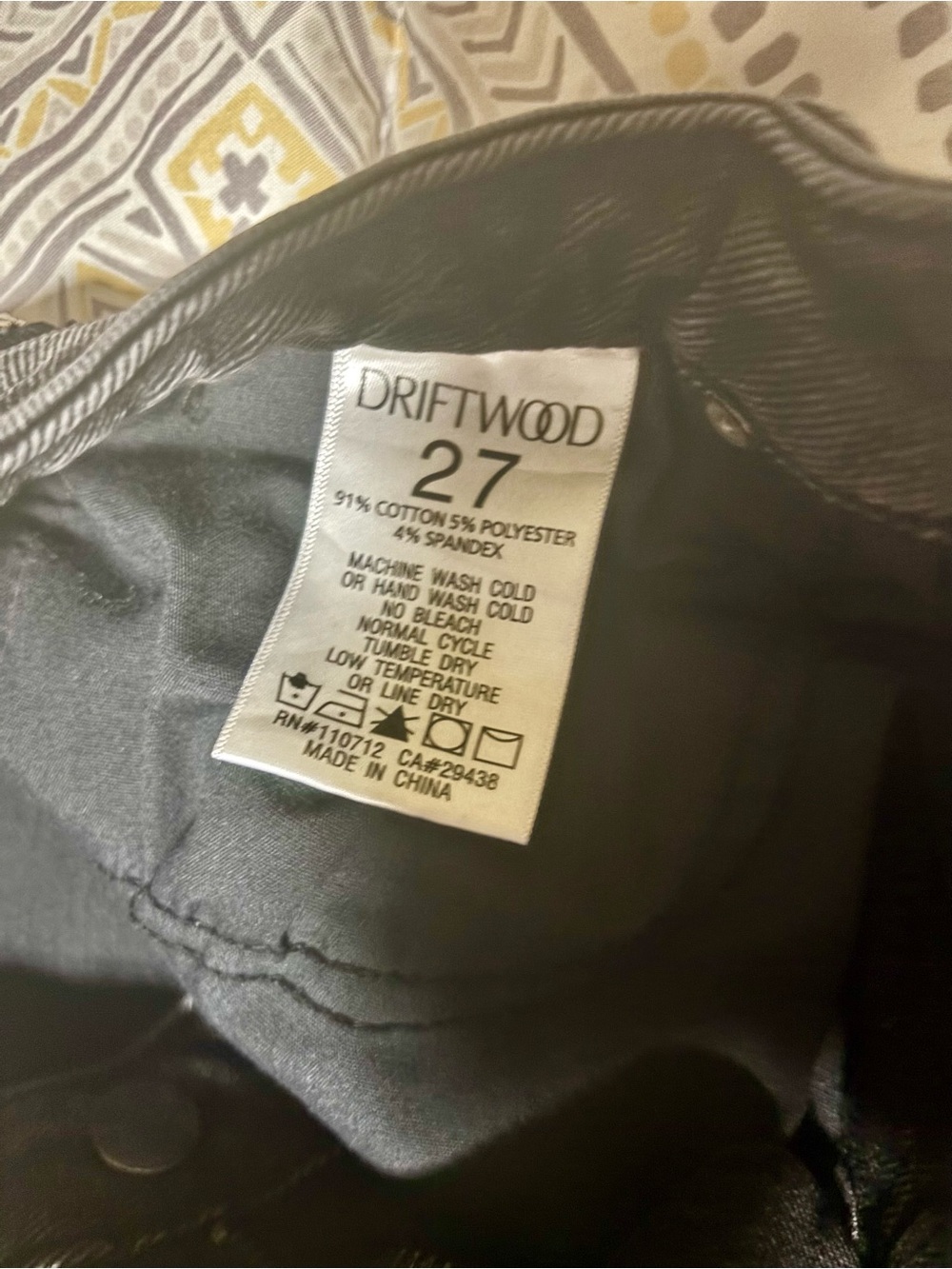 DRIFTWOOD Black Flared Jeans with Iridescent Side Beading (size 27) - Picture 4 of 9